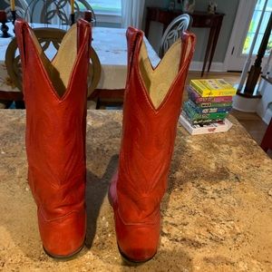 Red cowboy boots